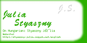 julia styaszny business card